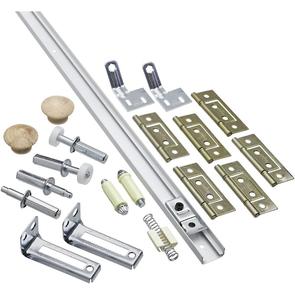 National Hardware National Hardware 60 in. L White Steel Folding Door Hardware Set 1 pk - N343-731