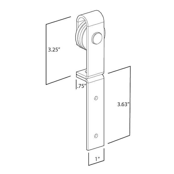 Quiet Glide Miniature Black 48 in. Single Front Mount Bi-Fold Sliding Barn Door Track and Hardware Kit - NT.BFM1310.FM.08-48