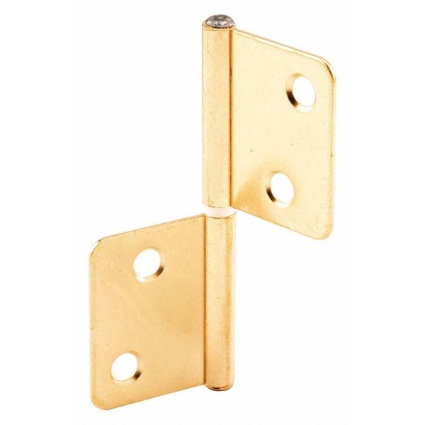 Primeline Tools Bi-Fold Door Hinges, Non-Mortise Style, Brass Plated (1 Pair) - N 7025