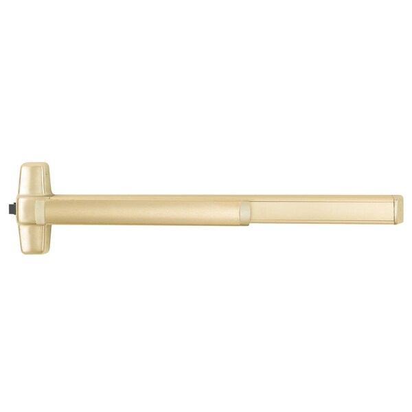 Von Duprin Grade 1 Rim Exit Device, 36-in Length, Fire Rated, Exit Only, Less Dogging, Satin Brass Finish - 98EO-F 3 US4