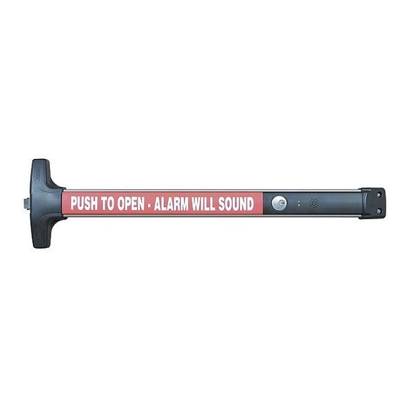 Detex Rim Exit Device with Alarm, 36 in. W - V40 EB-W CD 628 99 36