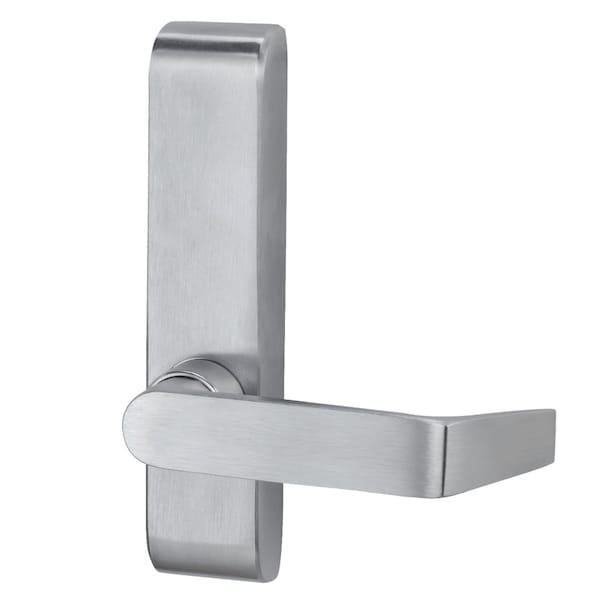 Von Duprin Electrified Lever Trim with Blank Escutcheon, Fail Safe, 06 Lever Style, Satin Chrome Finish, Left H - E360L-BE-06 26D FS LHR