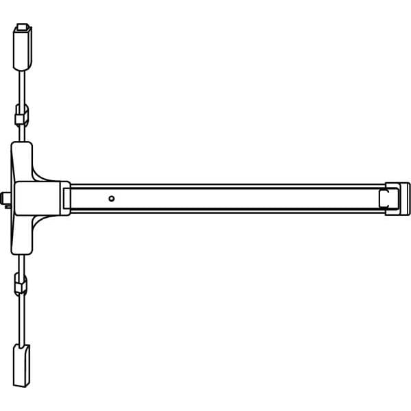 Assa Abloy Accentra Rim Pullman Bolt, Grade 1,2100 Series - 2100-SB