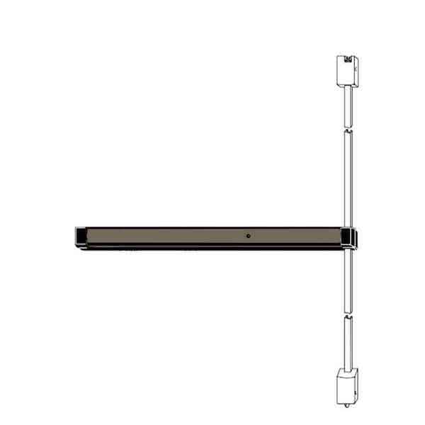 Adams Rite Adams Rite 8200 Series Grade 1 Surface Vertical Rod Exit Device, Exit Only, 36" x 96", Du - ADR-8222-36