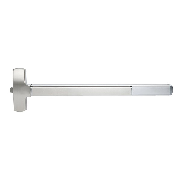 Falcon Fire Rated 25 Series Exit Device, Rim with Trim, Dane Lever Design, 3 Ft. Device, Satin Chrome - F-25-R-L-D 3 26D RHR