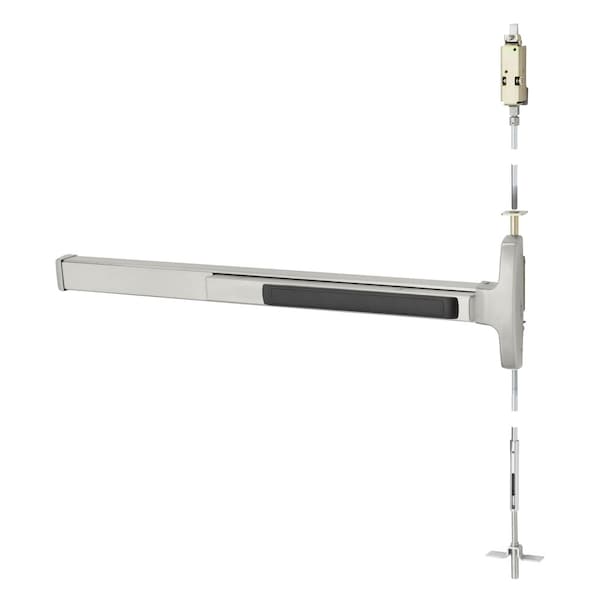 Sargent Grade 1 Concealed Vertical Rod Exit Device, Narrow Stile Pushpad, 36-in Device, Exit Only, Electric - 56-AD8410F LHR 32D