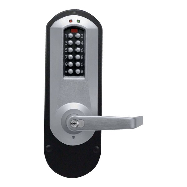 Dormakaba E-Plex 5000 Exit Trim, Winston Lever, 100 Access Codes, 3,000 Audit Events, Corbin Russwin 6-Pin LFI - E5010CWL-626-41