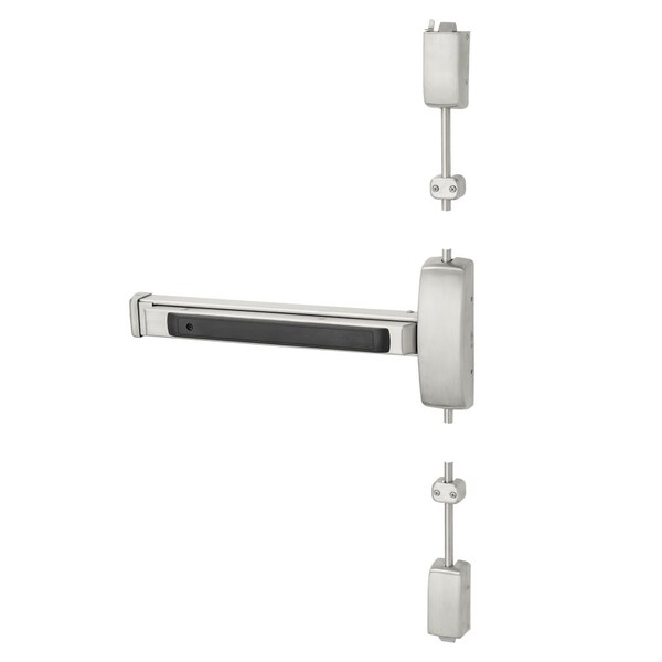 Sargent Grade 1 Surface Vertical Rod Exit Device, Wide Stile Pushpad, 32-in Device, 120-in Door Height, Pass - 8715E RHR 32D