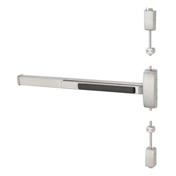 Sargent Grade 1 Surface Vertical Rod Exit Device, Wide Stile Pushpad, 48-in Fire-Rated Device, 96-in Door He - 12-8710G RHR 32D