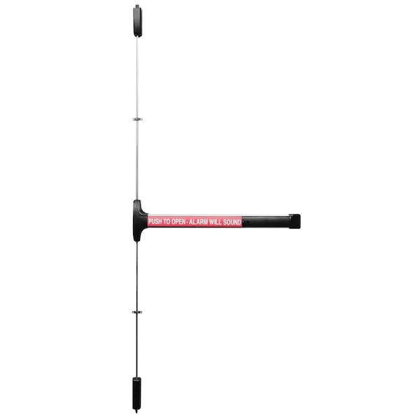 Detex Alarmed Vertical Rod Panic Device, Keyless, Less Dogging, US28 - V50 EB LD 628 96 36X84