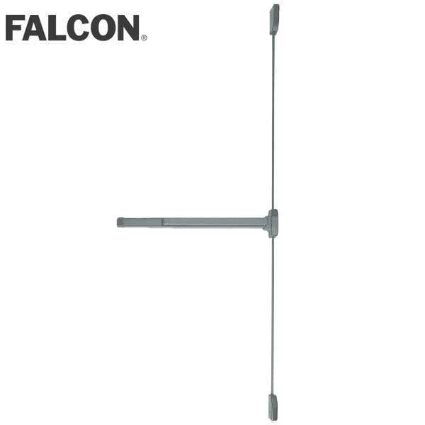 Falcon 19-V SERIES SVR EXIT DEVICE 362.46 EXIT ONLY LESS TRIM 3 FOOT, LEFT HAND REVERSE ALUMINUM PAINTED - FLC-19-V-EO-SP28-3-LHR-FALCON