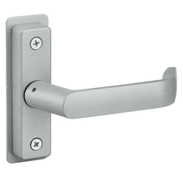 Adams Rite Flat Euro Lever Trim w/Return, For 2-1/4 In. to 2-1/2 In. Thick Door, LH or LHR, Stn Aluminum Paint - 4569-502-130
