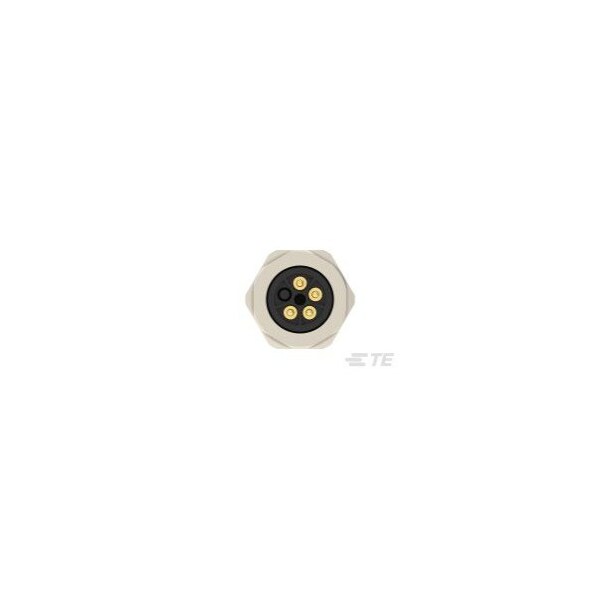 Te Connectivity M12 Rear Mount Male L 3P+Pe Solder Pcb - T4140L12041-000