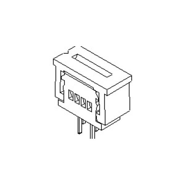 Molex Ffc/Fpc Connector, 25 Contact(S), 1 Row(S), Female, Straight, 0.049 Inch Pitch, Solder Terminal,  - 39532255