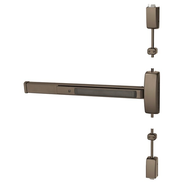 Sargent Grade 1 Surface Vertical Rod Exit Device, Wide Stile Pushpad, 36-in Device, 84-in Door Height, Store - 8706F RHR 10B