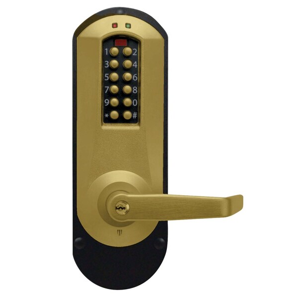 Dormakaba E-Plex 5000 Exit Trim, Winston Lever, 100 Access Codes, 3,000 Audit Events, KIL, Schlage C Keyway, S - E5010XSWL-606-41