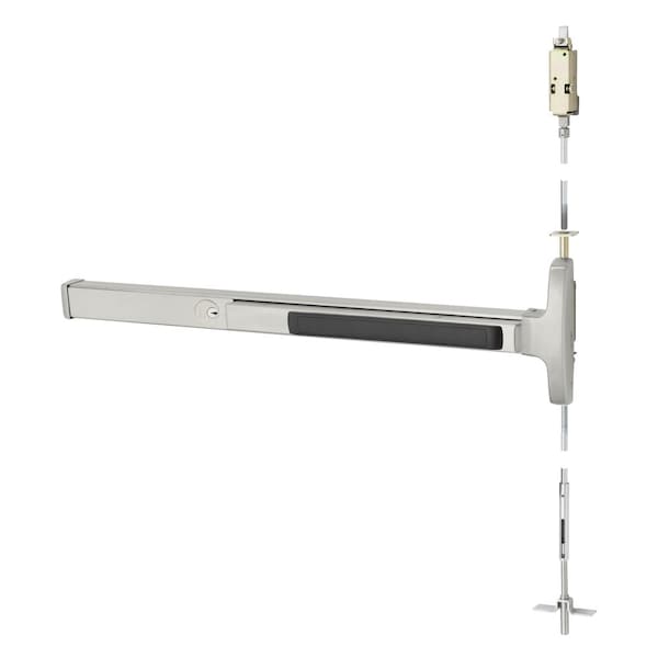 Sargent Grade 1 Concealed Vertical Rod Exit Device, Narrow Stile Pushpad, 42-in Device, 120-in Door Height,  - 16-AD8410J LHR 32D