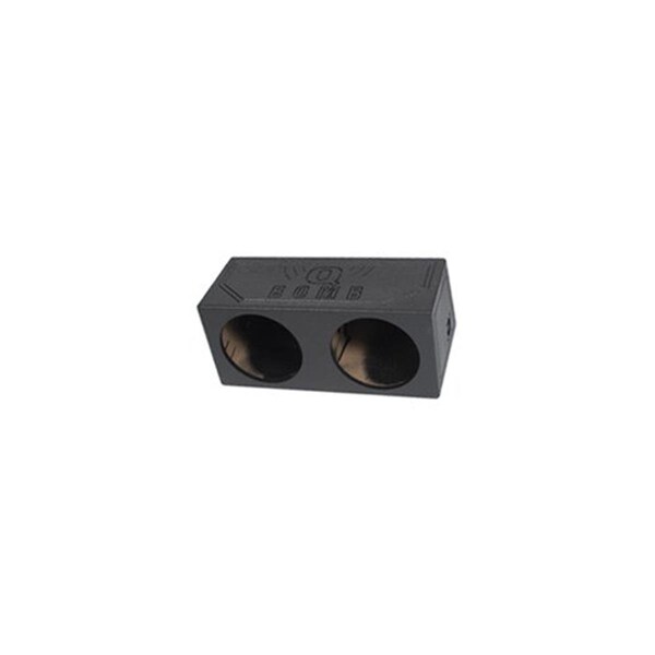 Q Power 12 in. Dual Hole Sealed Speaker Box, Black - QBOMB12S