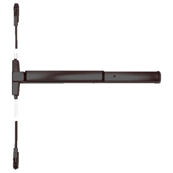 Corbin Russwin CVR Exit Device, 613 Oil-Rubbed Dark Bronze, LHR, 36, Motor Latch Retraction, SNB - ED4800-613-LHR-W036-M54-MELR