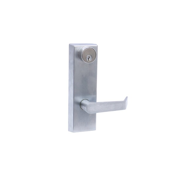 Trans Atlantic Co. Brushed Chrome Commercial Entry Escutcheon Lever Trim for Panic Exit Device - ED-EL500-US26D