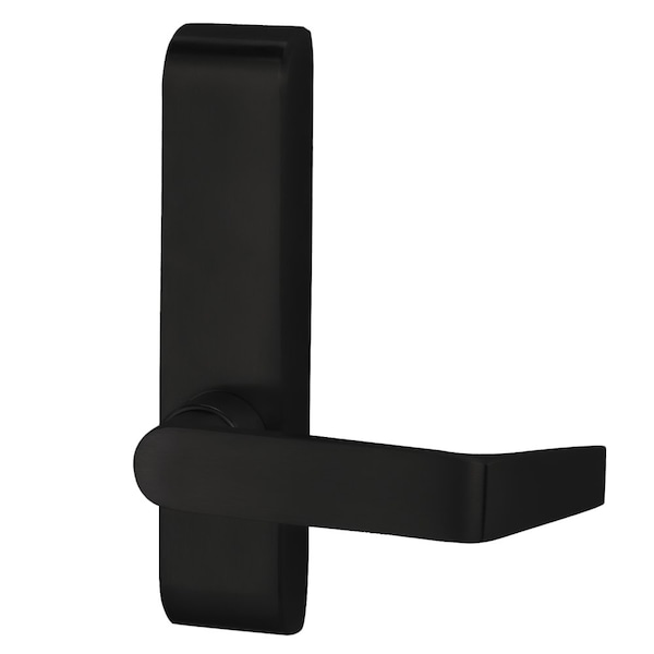 Von Duprin Electrified Lever Trim with Blank Escutcheon, Fail Safe, 06 Lever Style, Black Painted Finish, Left - E360L-BE-06 SPBLK FS LHR