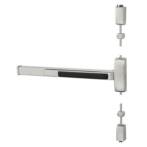 Sargent Grade 1 Surface Vertical Rod Exit Device, Wide Stile Pushpad, 36-in Fire-rated Device, 120-in Door H - 1256-8715F RHR 32D