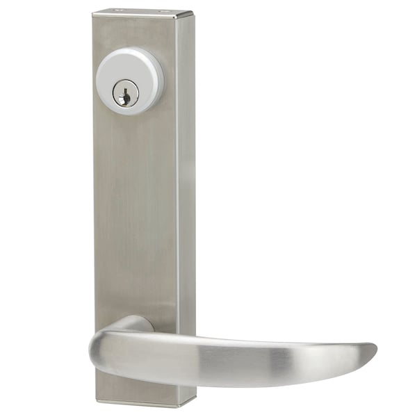 Adams Rite Exit Trim, Lever Locking, 01 Lever, Less Cylinder, US32D - 3080-01-0-3U-US32D