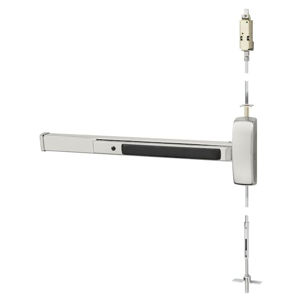 Sargent Grade 1 Concealed Vertical Rod Exit Device, Wide Stile Pushpad, 48-in Fire-rated Device, 120-in Door - 12-WD8613G LHR 32D