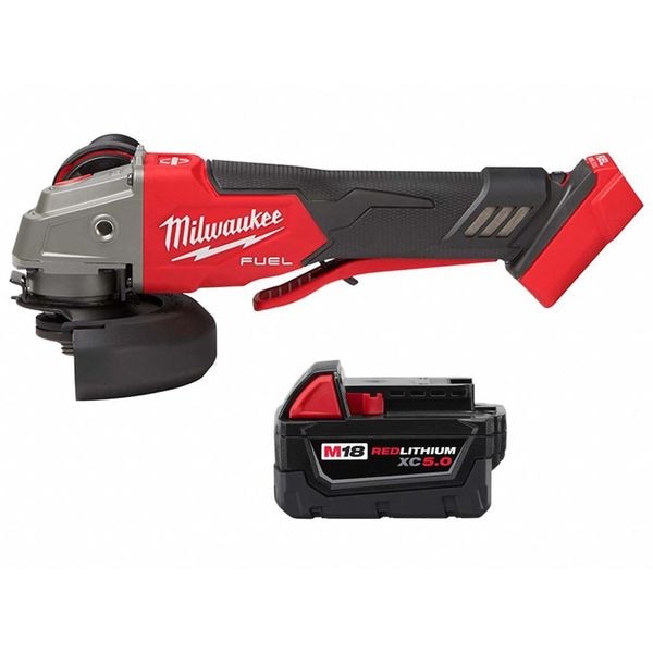Milwaukee Tool Grinder and Battery, Standard Head, 18V DC - 2888-20, 48-11-1850