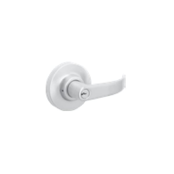 Dorma Key-In-Curved Lever, Classroom Function, Key Locks or Unlocks Lever, Schlage C Keyway, 626 Satin - 8C08-626