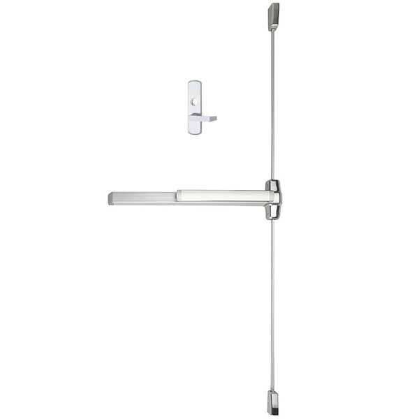 Von Duprin Grade 1 Surface Vertical Rod Exit Bar, Wide Stile Pushpad, 36-in Fire-rated Device, 84-in Door Heigh - 9927L-06-F 3 26D LHR