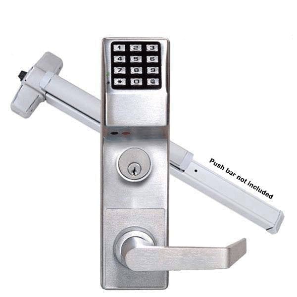Alarm Lock Trilogy ETDLS1G Panic Exit Trim Keypad Digital Lock w/ Audit Trail / Satin Chrome 26D - F - ALL-ETDLS1G-26D-M99
