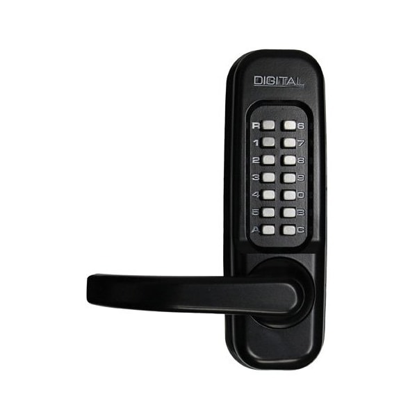 Lockey Mechanical Keyless Panic Trim with Knob Jet Black Marine Grade Finish - 115PJBMG