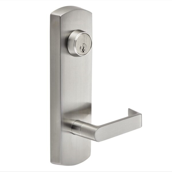 Trans Atlantic Co. Heavy Duty Brushed Chrome Commercial Entry Escutcheon Lever Trim for Panic Exit Device - ED-EL500-US26D-HD