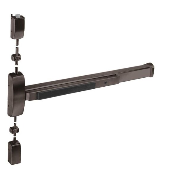 Sargent UL Fire Rated Xtr Hvy Dty 7' Surface Vertical Rod Exit Device Exit Only Left Hand Reverse for 43" to - 128710G10BELHR7
