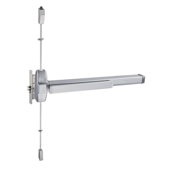 Trans Atlantic Co. 900 Series UL Listed Aluminum 36 in. Grade 1 Heavy Duty 3-Point Surface Vertical Rod Mortise Panic Exit Device - ED-3MVR931-AL