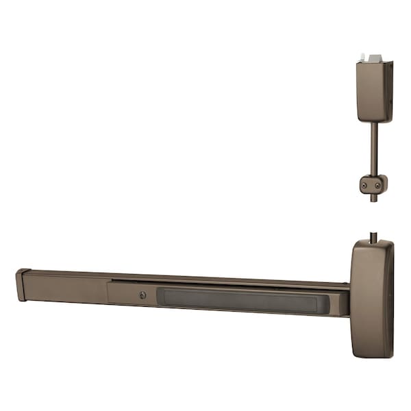 Sargent Grade 1 Surface Vertical Rod Exit Device, Wide Stile Pushpad, 36-in Device, 120-in Door Height, Pass - NB8715F ETP LHR 10B