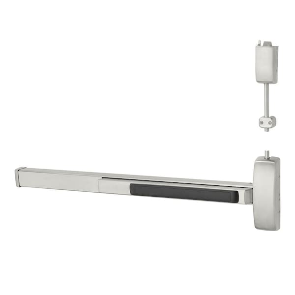 Sargent Grade 1 Surface Vertical Rod Exit Device, Wide Stile Pushpad, 48-in Device, 120-in Door Height, Exit - 5556-NB8710G LHR 32D