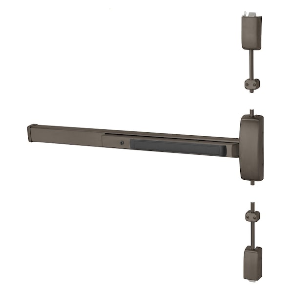 Sargent Grade 1 Surface Vertical Rod Exit Device, Wide Stile Pushpad, 48-in Device, 120-in Door Height, Clas - 8713G LHR 10B