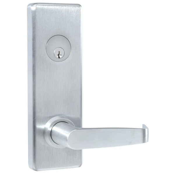 Pamex 3' x 7' Surface Vertical Rod Exit Only Exit Device Satin Chrome Finish - E5000VEO37AL