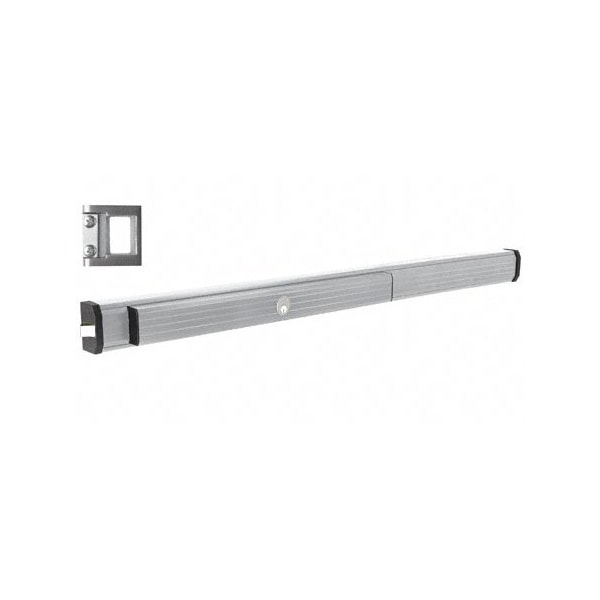 Jackson 1295 Push Pad Rim Panic Exit Device - 'S' Type Strike, 48, Satin Aluminum W/ Cylinder Dogging - 311295CS4628