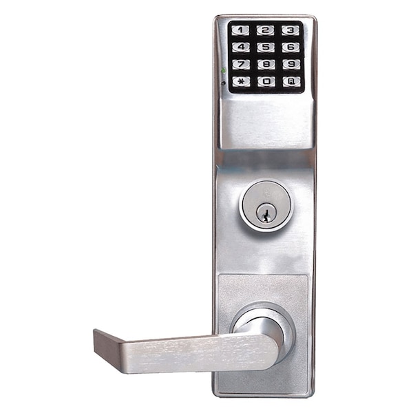 Alarm Lock T2 Series Exit Trim, Straight Handle, 1-3/4-in x 1/8-in Door Thickness, Generic Rim Cylinder and Ada - ETDL27S1G/26DC50