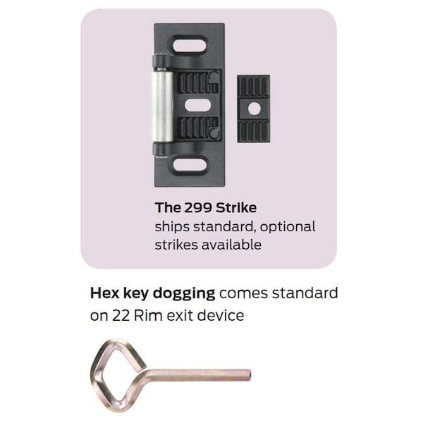 Von Duprin Rim Exit Device, Exit Only, 36 in., Aluminum Painted - 22EO 3 SP28