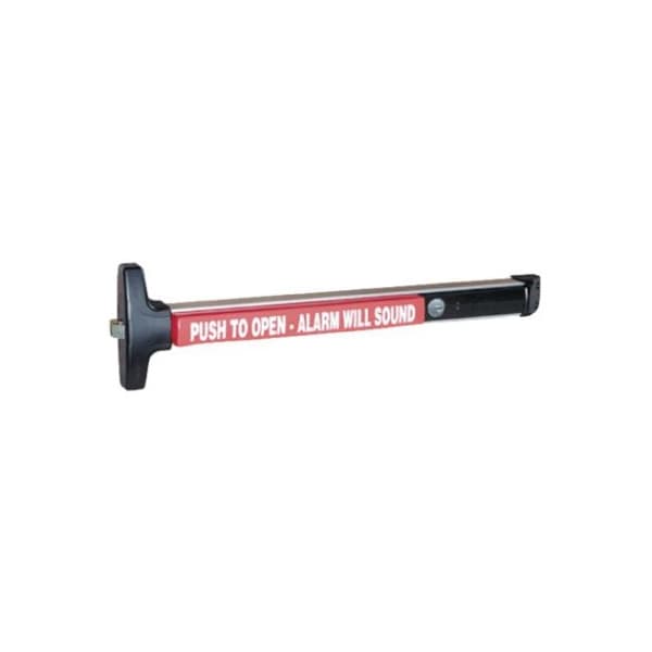 Lockey 42 L V40 Series Panic Bar By Detex Alarm Bar Black - V40X48X711XEB