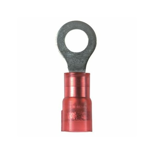 Panduit 22-18 AWG Nylon Ring Terminal 1/4" Stud PK1000, Max. Voltage: 600V - PNF18-14R-M