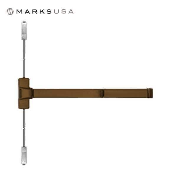 Marks Usa MarksGrd. 1 36" Rim Panic Surface Vertical Rod Exit Device Dark Bronze Finish - MRK-M9900-VR-10B