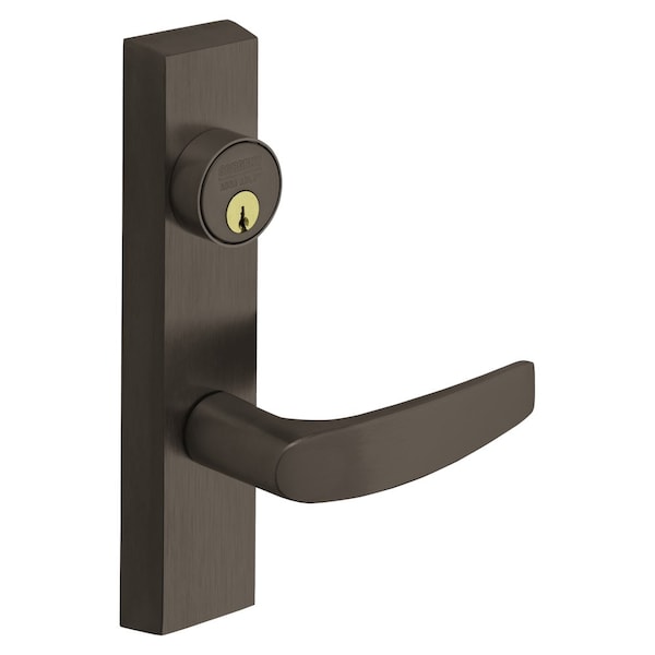 Sargent Grade 1 Exit Device Trim, Classroom Function, Key Outside Unlocks/Locks Trim, For Rim 8800 and NB8 - 713-8 ETB RHRB 10B
