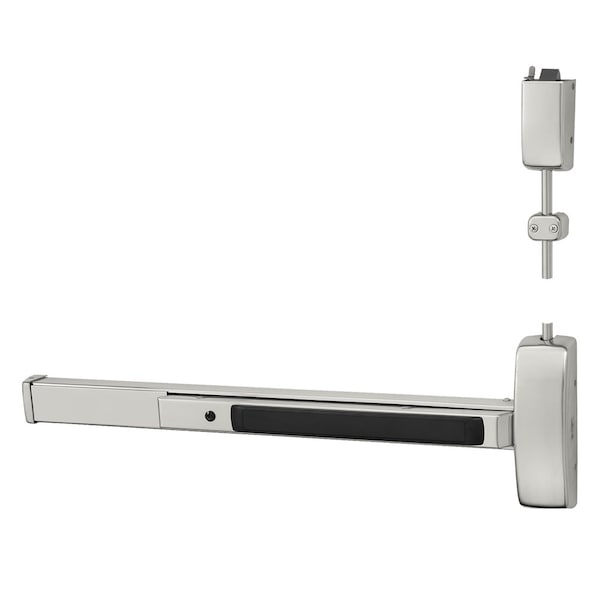 Sargent Grade 1 Surface Vertical Rod Exit Device, Wide Stile Pushpad, 36-in Device, 120-in Door Height, Exit - NB8710F RHR 32D