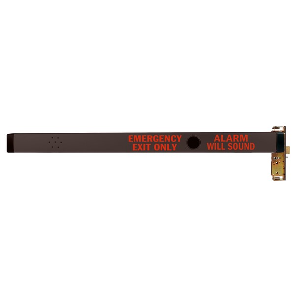 Adams Rite Elec Mortise Exit Device, Battery Alarmed, 36", US10B, RHR - 8420A-37236B