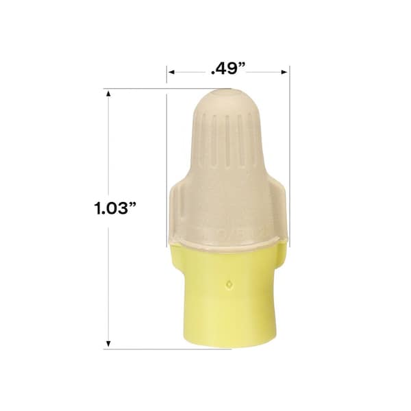 3M Twist On Wire Connector, 22-12 AWG, PK500 - T/Y+Jug
